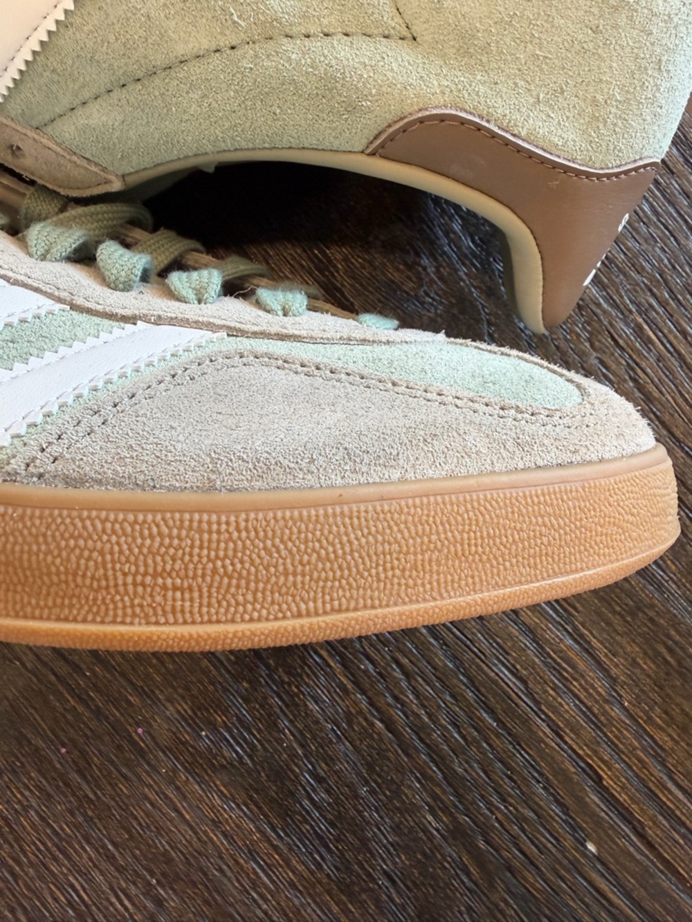 adidas Originals Gazelle Indoor Silver Green Men size 10 new - Picture 3 of 13